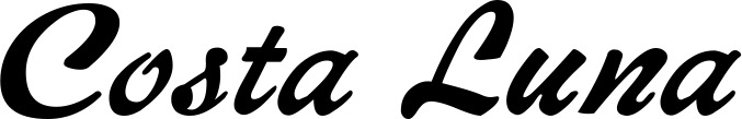 Vorschau des Bootsnamens "Costa Luna" als Schriftzug für "Bootsbeschriftung Klassisch 12"