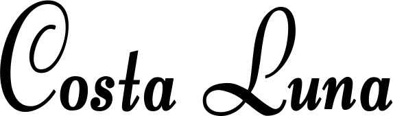 Vorschau des Bootsnamens "Costa Luna" als Schriftzug für "Bootsbeschriftung Klassisch 76"