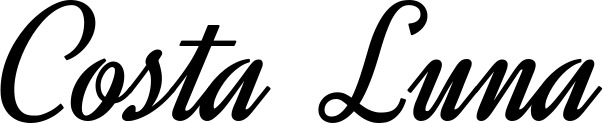 Vorschau des Bootsnamens "Costa Luna" als Schriftzug für "Bootsbeschriftung Klassisch 44"