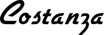 Vorschau des Bootsnamens "Costanza" als Schriftzug für "Bootsbeschriftung Klassisch 66"