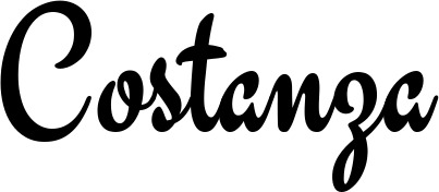 Vorschau des Bootsnamens "Costanza" als Schriftzug für "Bootsbeschriftung Klassisch 63"