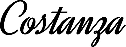 Vorschau des Bootsnamens "Costanza" als Schriftzug für "Bootsbeschriftung Klassisch 44"