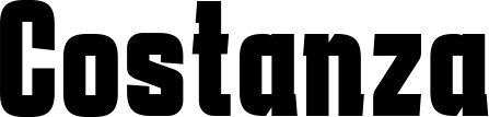 Vorschau des Bootsnamens "Costanza" als Schriftzug für "Bootsbeschriftung Fett 41"