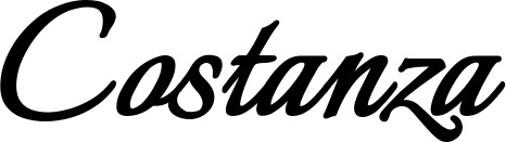 Vorschau des Bootsnamens "Costanza" als Schriftzug für "Bootsbeschriftung Klassisch 58"