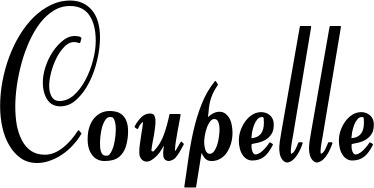 Vorschau des Bootsnamens "Coupelle" als Schriftzug für "Bootsbeschriftung Klassisch 76"