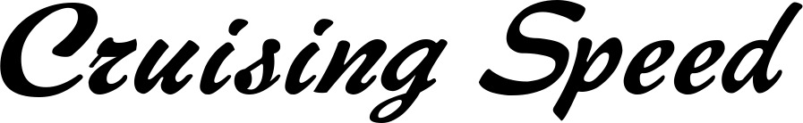 Vorschau des Bootsnamens "Cruising Speed" als Schriftzug für "Bootsbeschriftung Klassisch 12"