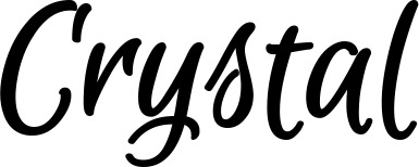Vorschau des Bootsnamens "Crystal" als Schriftzug für "Bootsbeschriftung Klassisch 105"