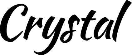 Vorschau des Bootsnamens "Crystal" als Schriftzug für "Bootsbeschriftung Klassisch 73"