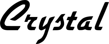 Vorschau des Bootsnamens "Crystal" als Schriftzug für "Bootsbeschriftung Klassisch 66"