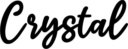 Vorschau des Bootsnamens "Crystal" als Schriftzug für "Bootsbeschriftung Klassisch 74"