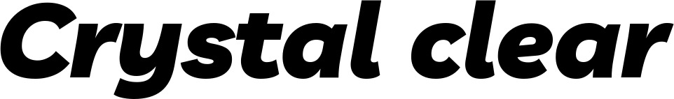 Vorschau des Bootsnamens "Crystal clear" als Schriftzug für "Bootsbeschriftung Kursiv 06"