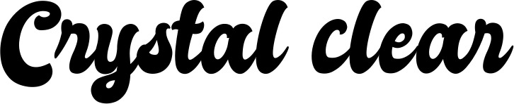 Vorschau des Bootsnamens "Crystal clear" als Schriftzug für "Bootsbeschriftung Klassisch 41"