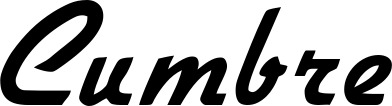 Vorschau des Bootsnamens "Cumbre" als Schriftzug für "Bootsbeschriftung Klassisch 66"