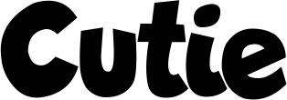 Vorschau des Bootsnamens "Cutie" als Schriftzug für "Bootsbeschriftung Neu 48"