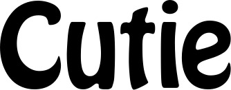 Vorschau des Bootsnamens "Cutie" als Schriftzug für "Bootsbeschriftung Fett 01"