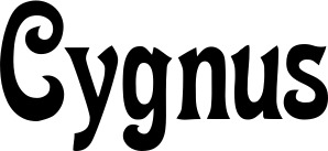 Vorschau des Bootsnamens "Cygnus" als Schriftzug für "Bootsbeschriftung Neu 44"
