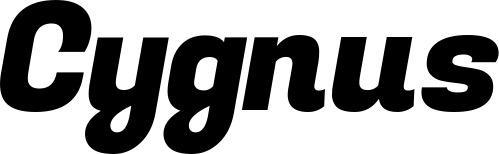 Vorschau des Bootsnamens "Cygnus" als Schriftzug für "Bootsbeschriftung Kursiv 04"