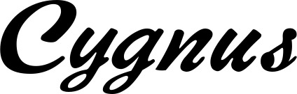Vorschau des Bootsnamens "Cygnus" als Schriftzug für "Bootsbeschriftung Klassisch 12"