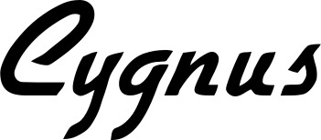 Vorschau des Bootsnamens "Cygnus" als Schriftzug für "Style Klassisch 66"