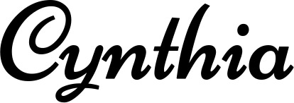 Vorschau des Bootsnamens "Cynthia" als Schriftzug für "Bootsbeschriftung Klassisch 84"