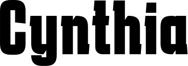 Vorschau des Bootsnamens "Cynthia" als Schriftzug für "Bootsbeschriftung Fett 41"
