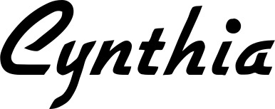 Vorschau des Bootsnamens "Cynthia" als Schriftzug für "Bootsbeschriftung Klassisch 66"