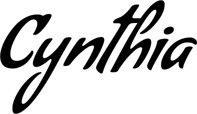 Bootsname 'Cynthia' angezeigt als 'Bootsbeschriftung Klassisch 57'
