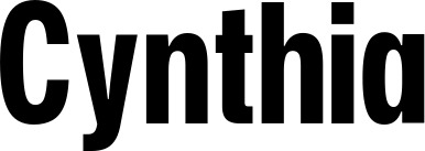 Vorschau des Bootsnamens "Cynthia" als Schriftzug für "Bootsbeschriftung Fett 25"