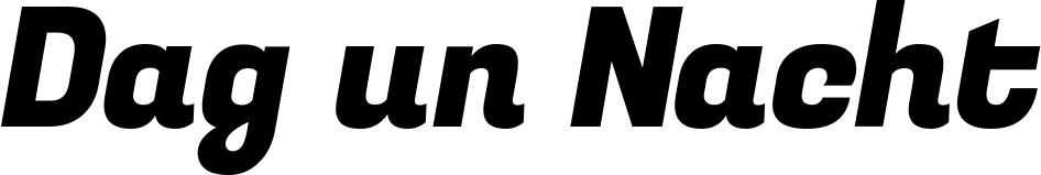 Vorschau des Bootsnamens "Dag un Nacht" als Schriftzug für "Bootsbeschriftung Kursiv 04"