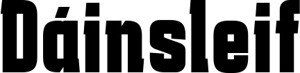 Vorschau des Bootsnamens "Dáinsleif" als Schriftzug für "Bootsbeschriftung Fett 41"