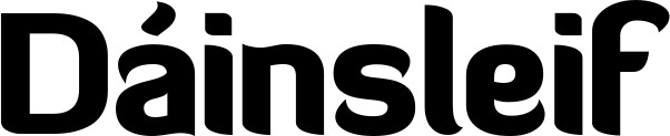 Vorschau des Bootsnamens "Dáinsleif" als Schriftzug für "Bootsbeschriftung Fett 06"