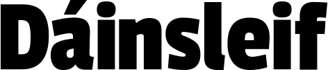 Vorschau des Bootsnamens "Dáinsleif" als Schriftzug für "Bootsbeschriftung Fett 30"