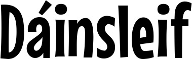 Vorschau des Bootsnamens "Dáinsleif" als Schriftzug für "Bootsbeschriftung Neu 57"