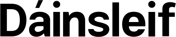 Vorschau des Bootsnamens "Dáinsleif" als Schriftzug für "Bootsbeschriftung Fett 16"