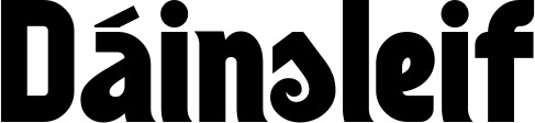 Vorschau des Bootsnamens "Dáinsleif" als Schriftzug für "Bootsbeschriftung Neu 32"