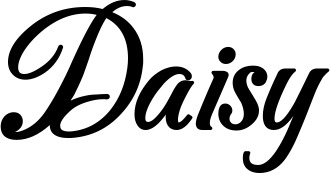 Vorschau des Bootsnamens "Daisy" als Schriftzug für "Bootsbeschriftung Klassisch 50"