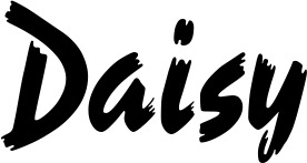 Vorschau des Bootsnamens "Daisy" als Schriftzug für "Bootsbeschriftung Neu 10"