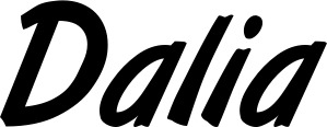 Vorschau des Bootsnamens "Dalia" als Schriftzug für "Bootsbeschriftung Klassisch 38"