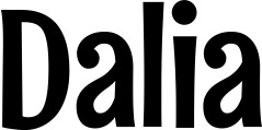 Vorschau des Bootsnamens "Dalia" als Schriftzug für "Bootsbeschriftung Neu 68"