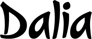 Vorschau des Bootsnamens "Dalia" als Schriftzug für "Style Klassisch 72"