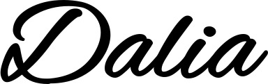 Vorschau des Bootsnamens "Dalia" als Schriftzug für "Bootsbeschriftung Klassisch 35"