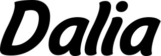 Vorschau des Bootsnamens "Dalia" als Schriftzug für "Bootsbeschriftung Klassisch 14"