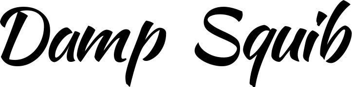 Vorschau des Bootsnamens "Damp Squib" als Schriftzug für "Bootsbeschriftung Klassisch 73"