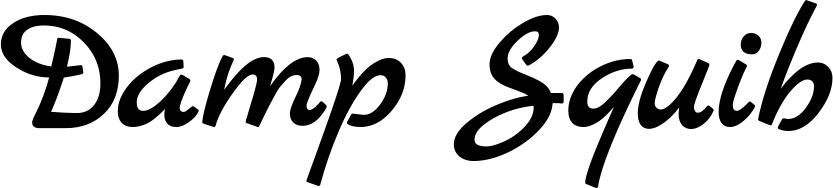 Vorschau des Bootsnamens "Damp Squib" als Schriftzug für "Style Klassisch 45"