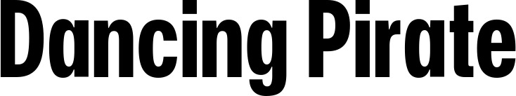 Vorschau des Bootsnamens "Dancing Pirate" als Schriftzug für "Bootsbeschriftung Fett 25"