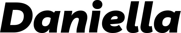 Vorschau des Bootsnamens "Daniella" als Schriftzug für "Bootsbeschriftung Kursiv 06"