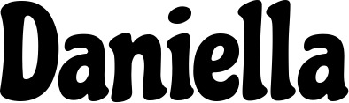 Vorschau des Bootsnamens "Daniella" als Schriftzug für "Bootsbeschriftung Klassisch 53"