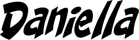 Vorschau des Bootsnamens "Daniella" als Schriftzug für "Bootsbeschriftung Klassisch 31"