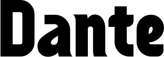 Vorschau des Bootsnamens "Dante" als Schriftzug für "Bootsbeschriftung Neu 32"