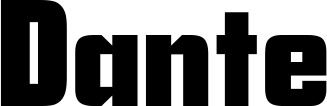 Vorschau des Bootsnamens "Dante" als Schriftzug für "Bootsbeschriftung Neu 11"